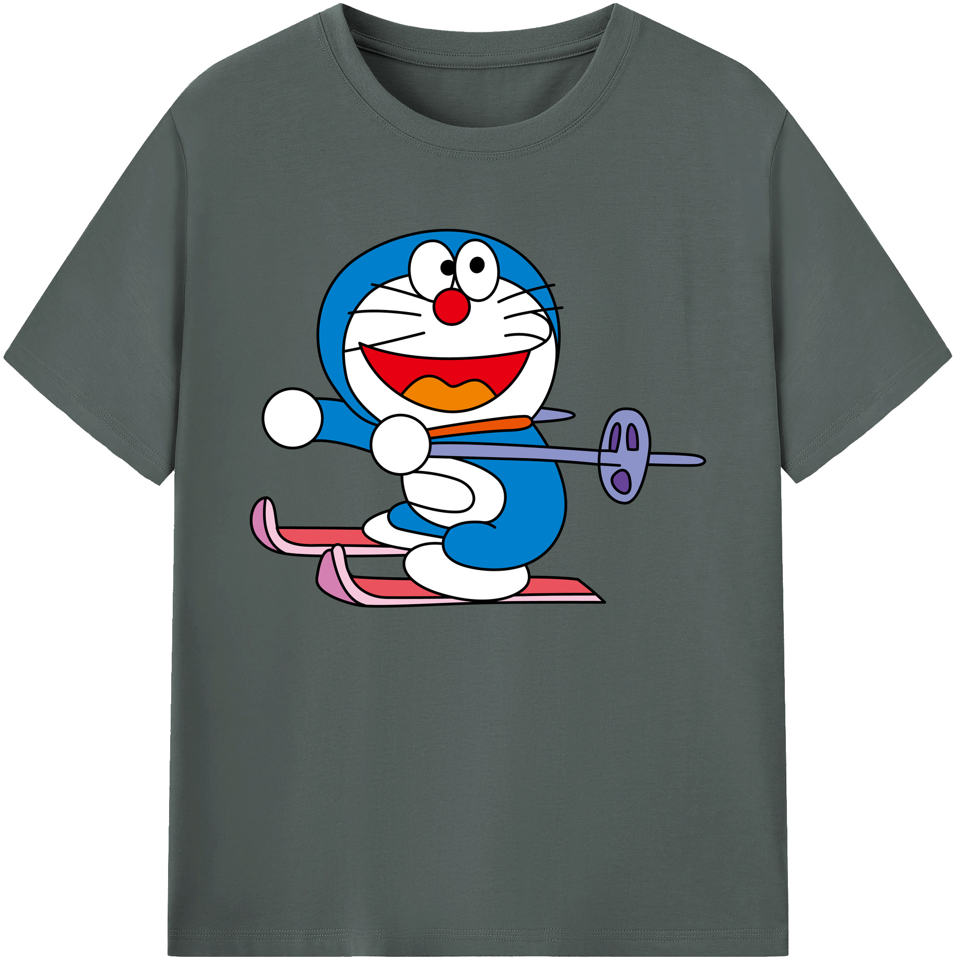 （画像用） ドラえもん Doraemon 綿100％ メンズ半袖Tシャツ｜肌触りやわらか＆通気性